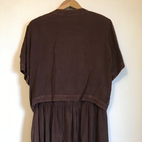 Vintage 90s Jessica Two Piece Maxi Bohemian Dress and Jacket - Picture 7 of 13
